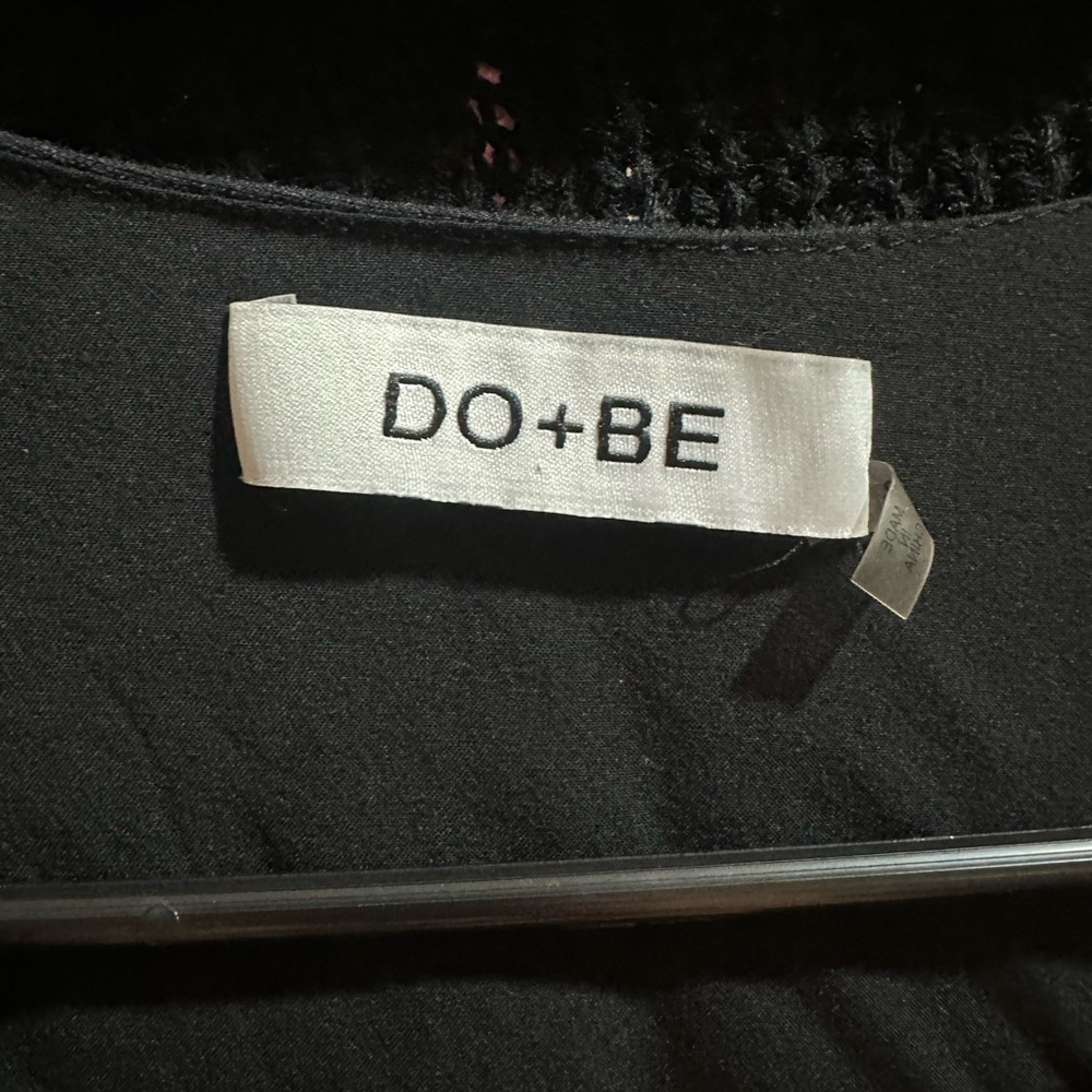 DO+BE Black Blouse with White Stripes - Picture 2 of 5